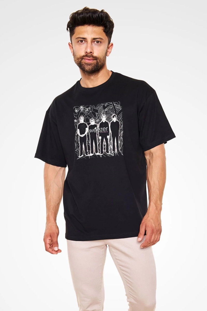 Weezer Siyah Unisex Oversize Tişört T-shirt