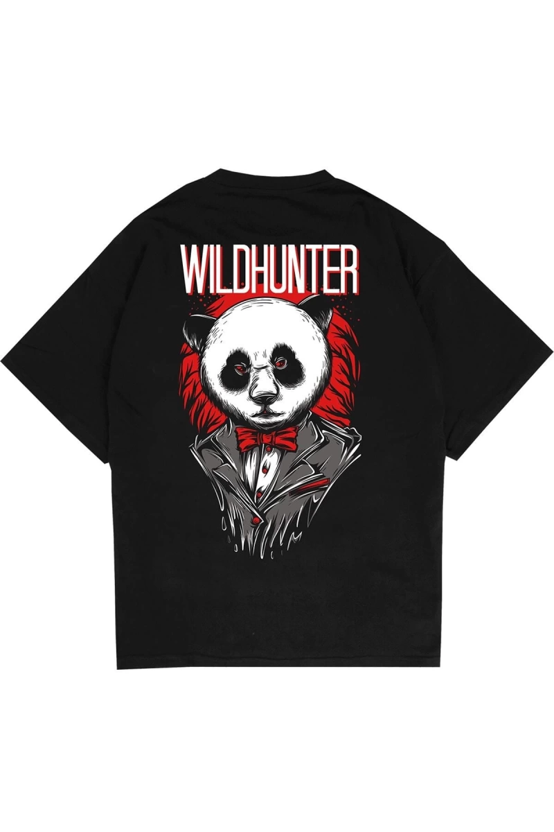Wild Hunter Siyah Oversize Unisex T-shirt