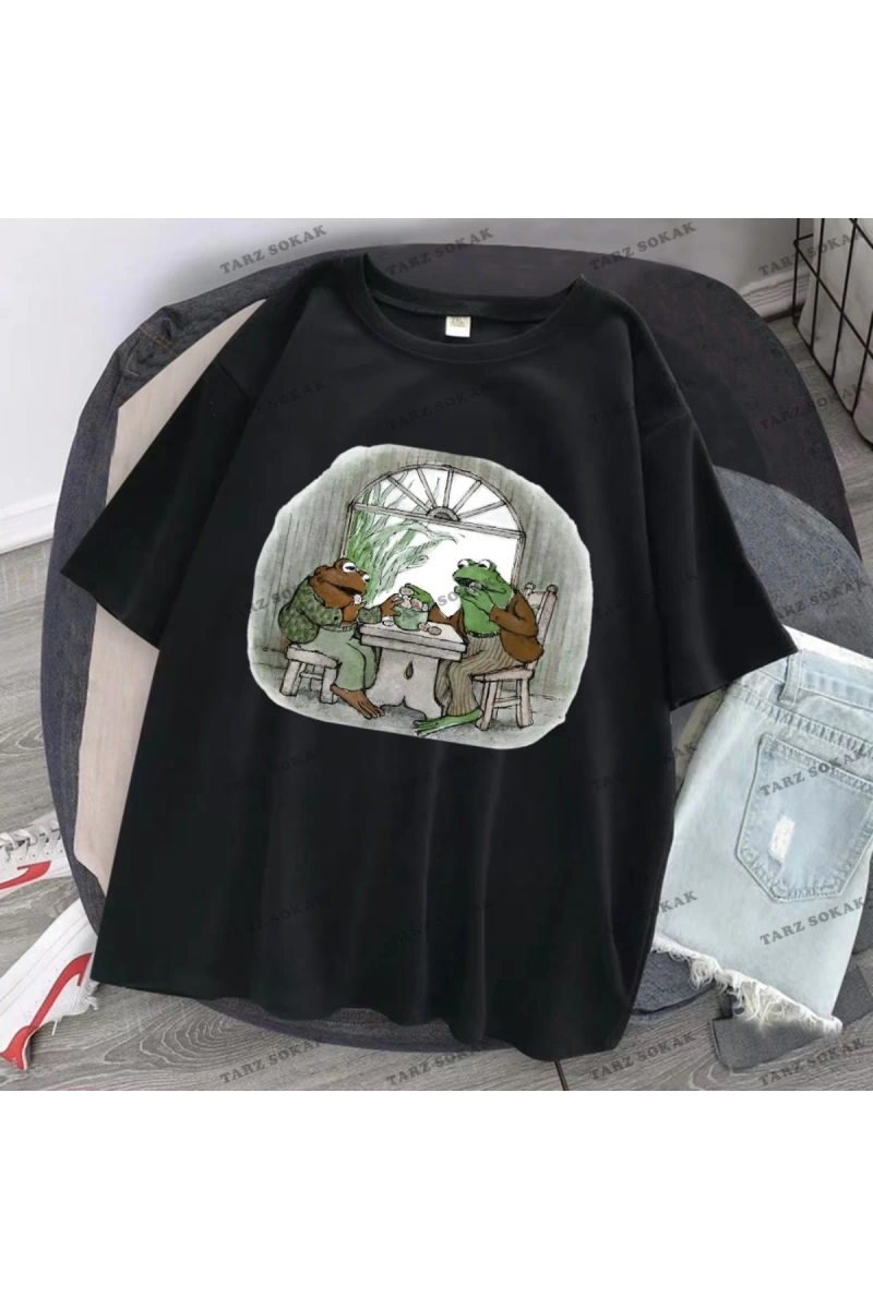 Y2K Unisex Harajuka Anime Retro Kawai Kuromi T-shirt Kod-Mavi-Etiket:  8350