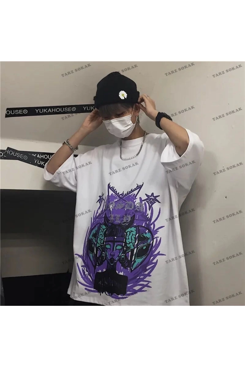 Y2K Unisex Harajuka Anime Retro Kawai Kuromi T-shirt Kod  Rertr Tarzsokak 6731