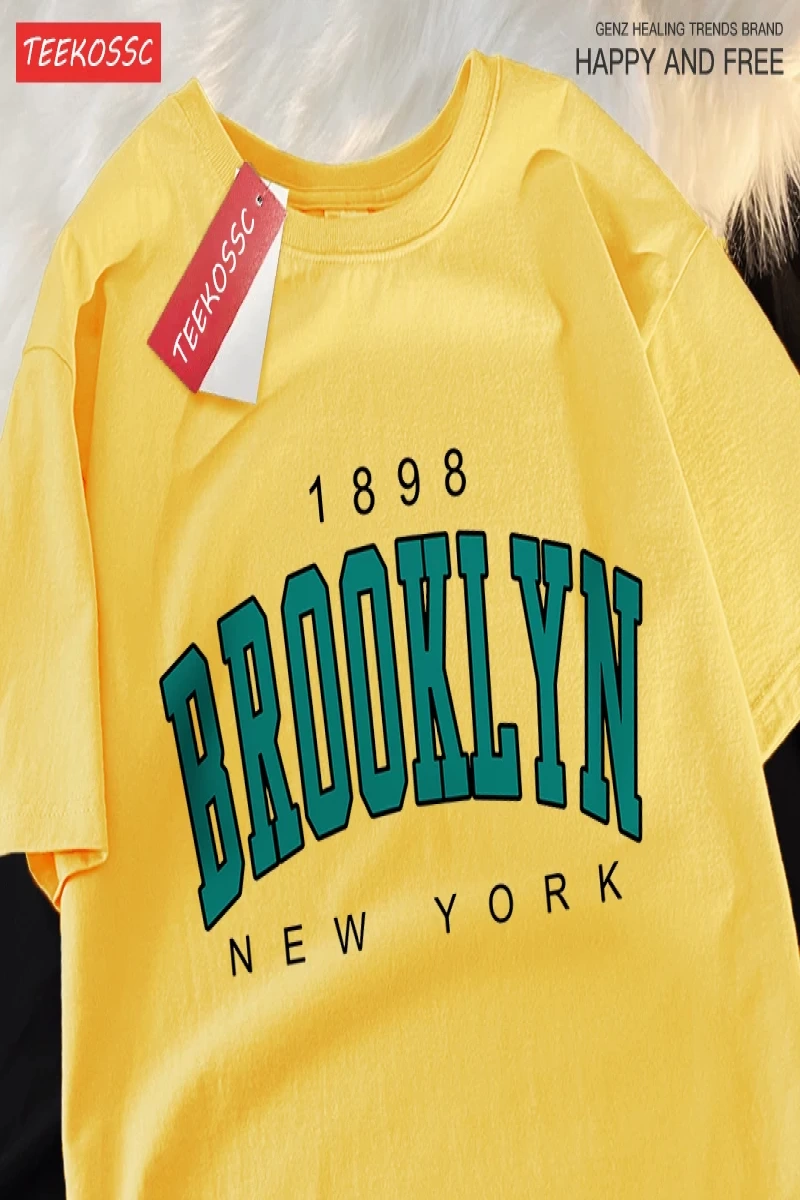 Y2k Vintage Tişört Tee 1898 Brooklyn New York