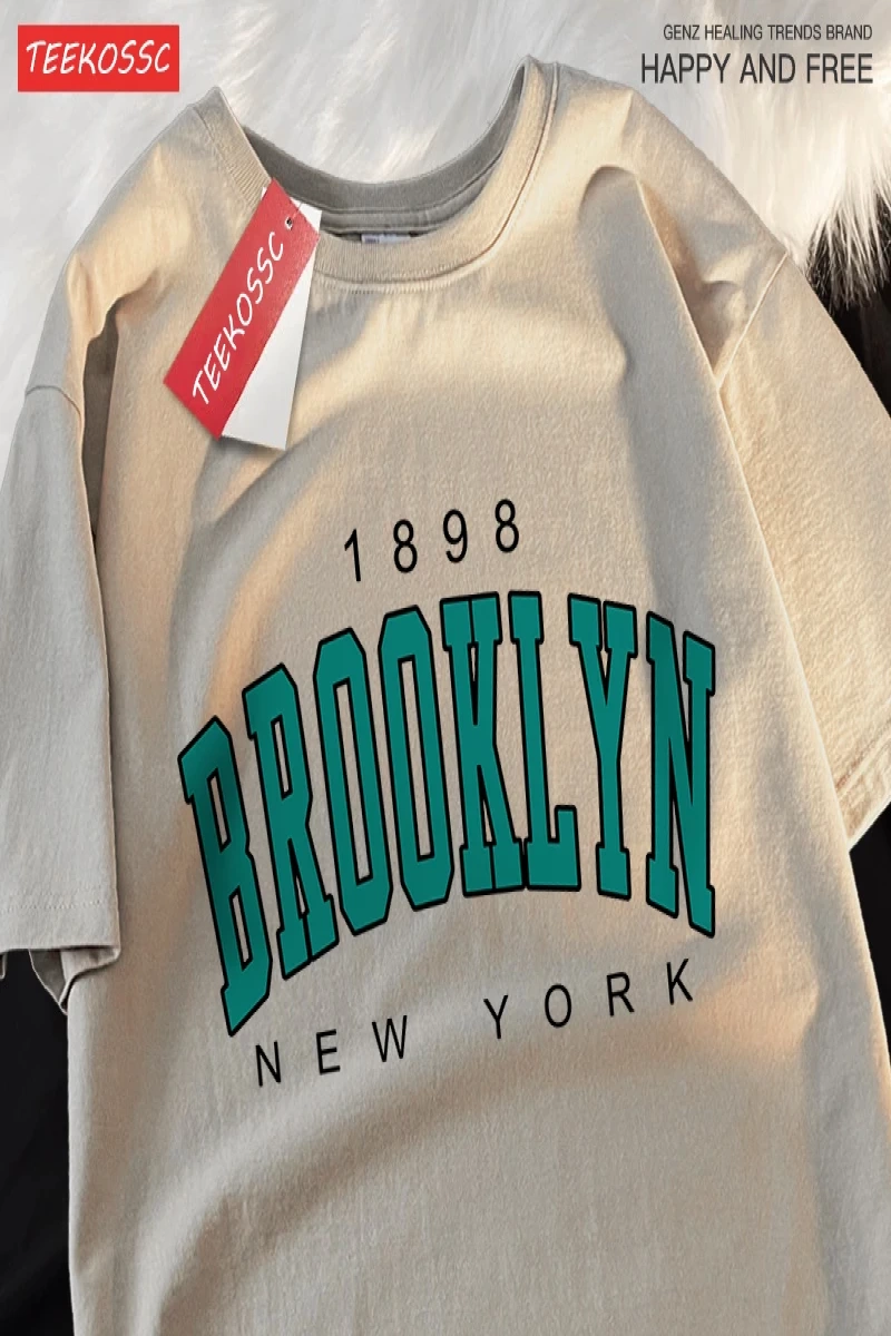 Y2k Vintage Tişört Tee 1898 Brooklyn New York