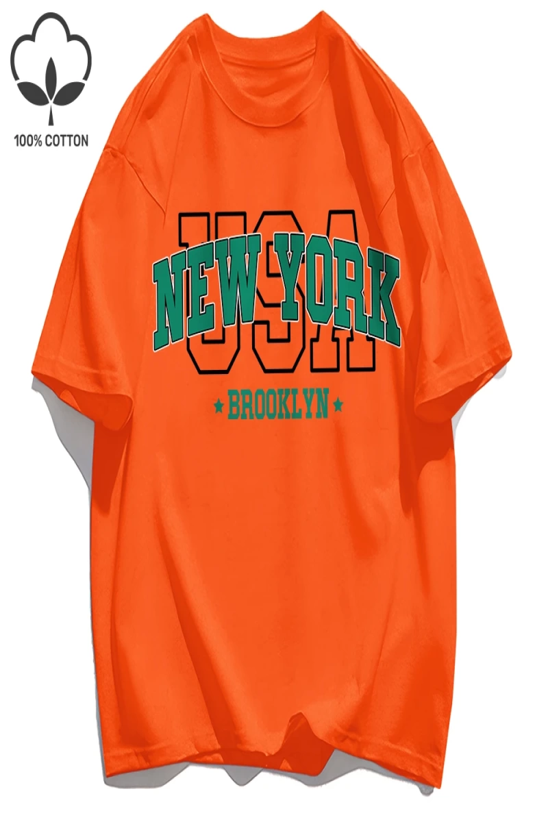 Y2k Vintage Tişört Tee Abd New York Brookl Yn Baskı