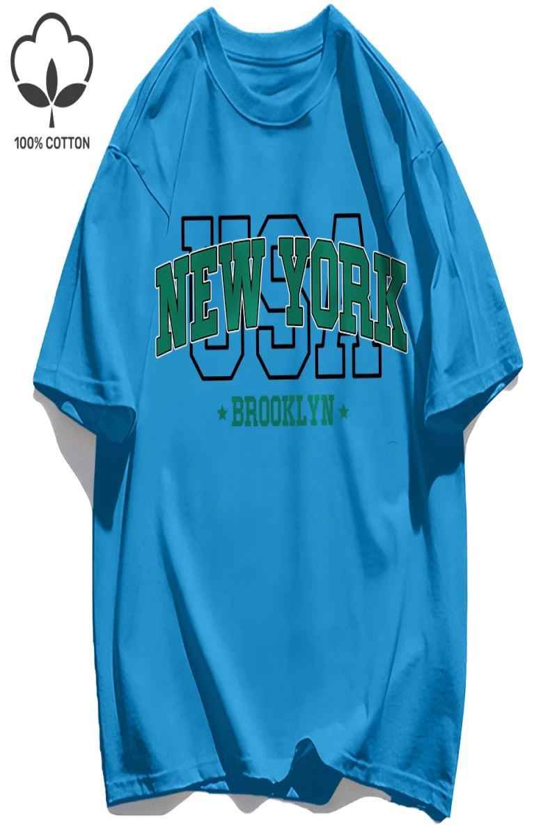 Y2k Vintage Tişört Tee Abd New York Brookl Yn Baskı