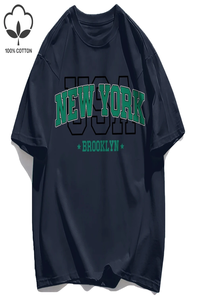 Y2k Vintage Tişört Tee Abd New York Brookl Yn Baskı