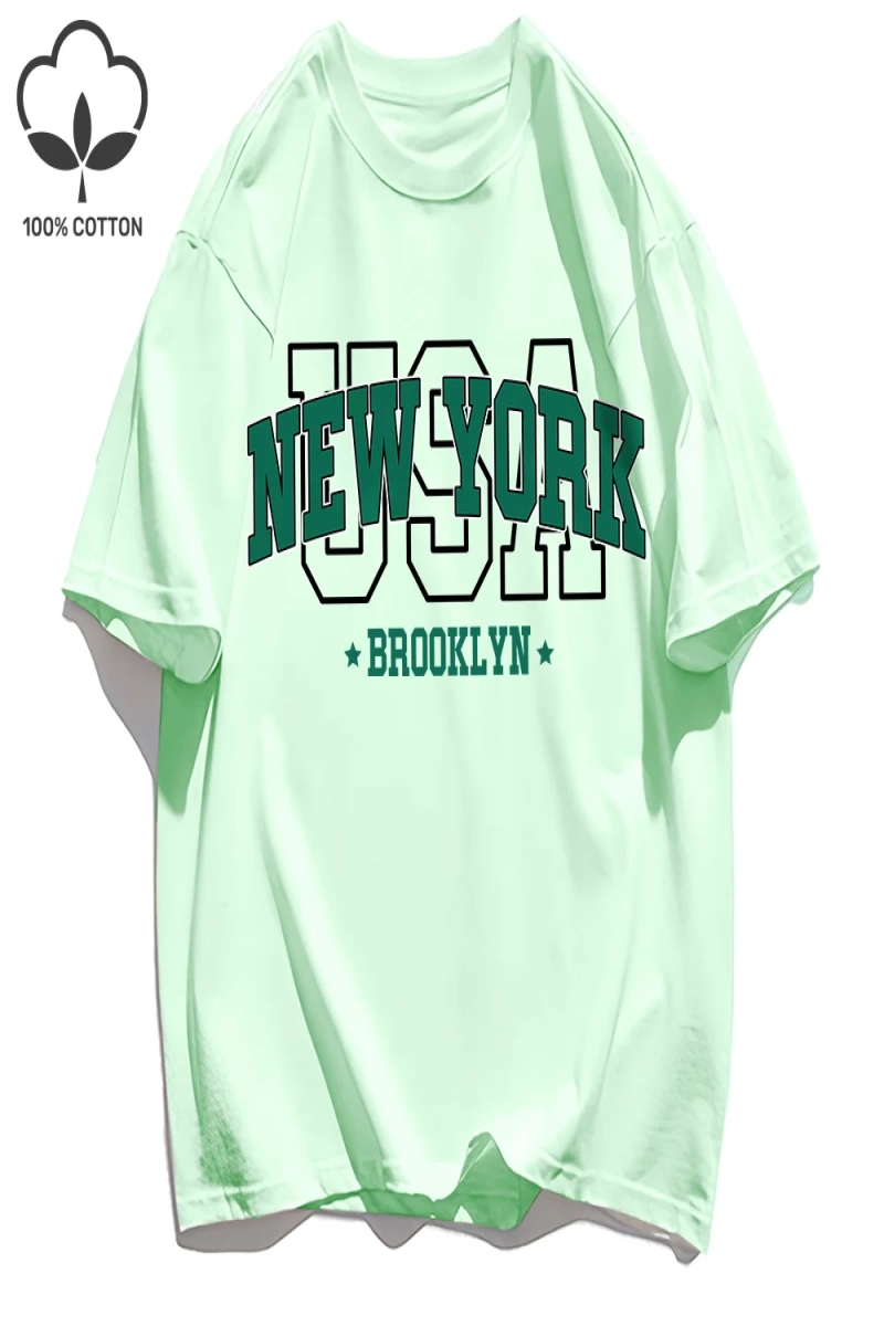 Y2k Vintage Tişört Tee Abd New York Brookl Yn Baskı