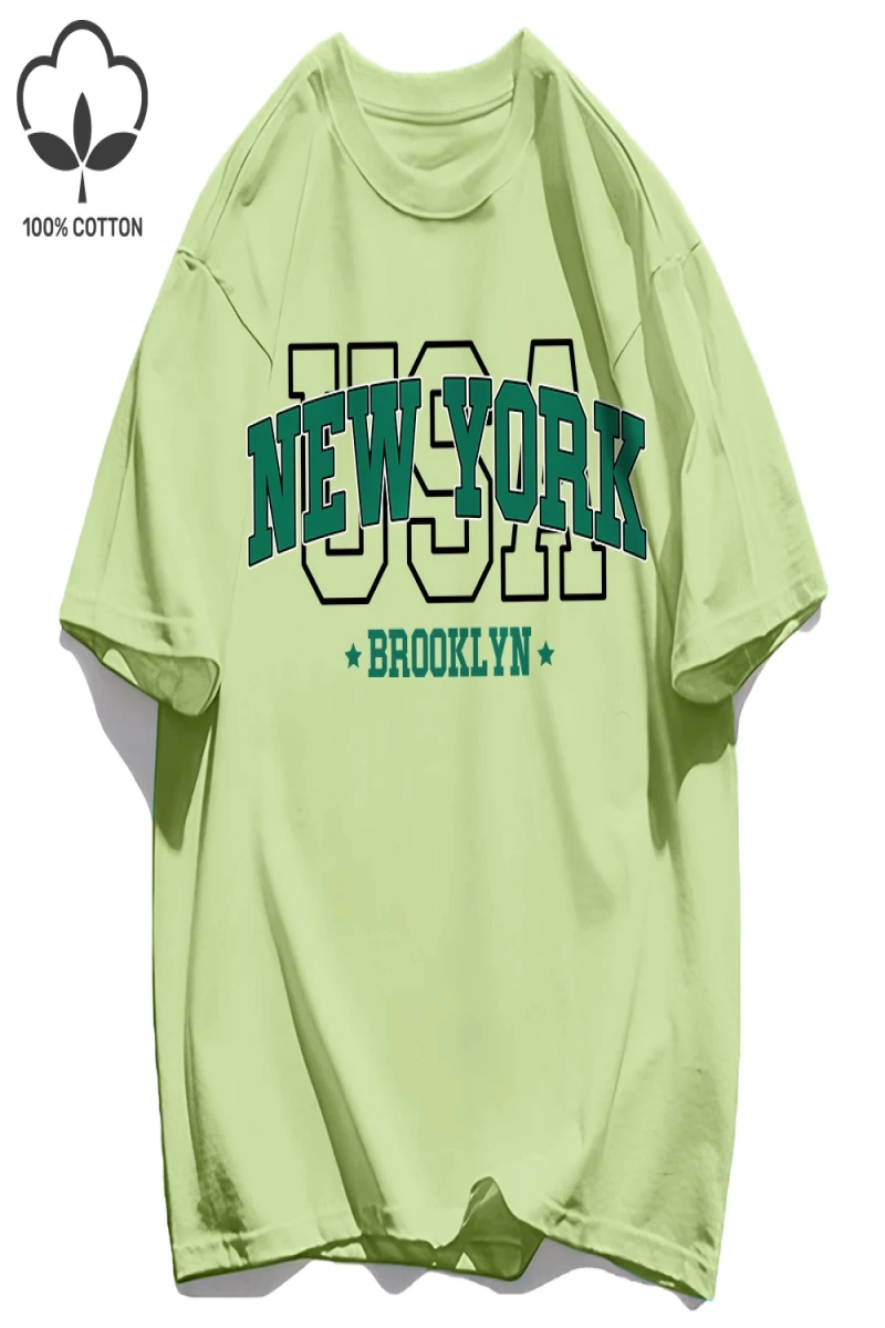 Y2k Vintage Tişört Tee Abd New York Brookl Yn Baskı