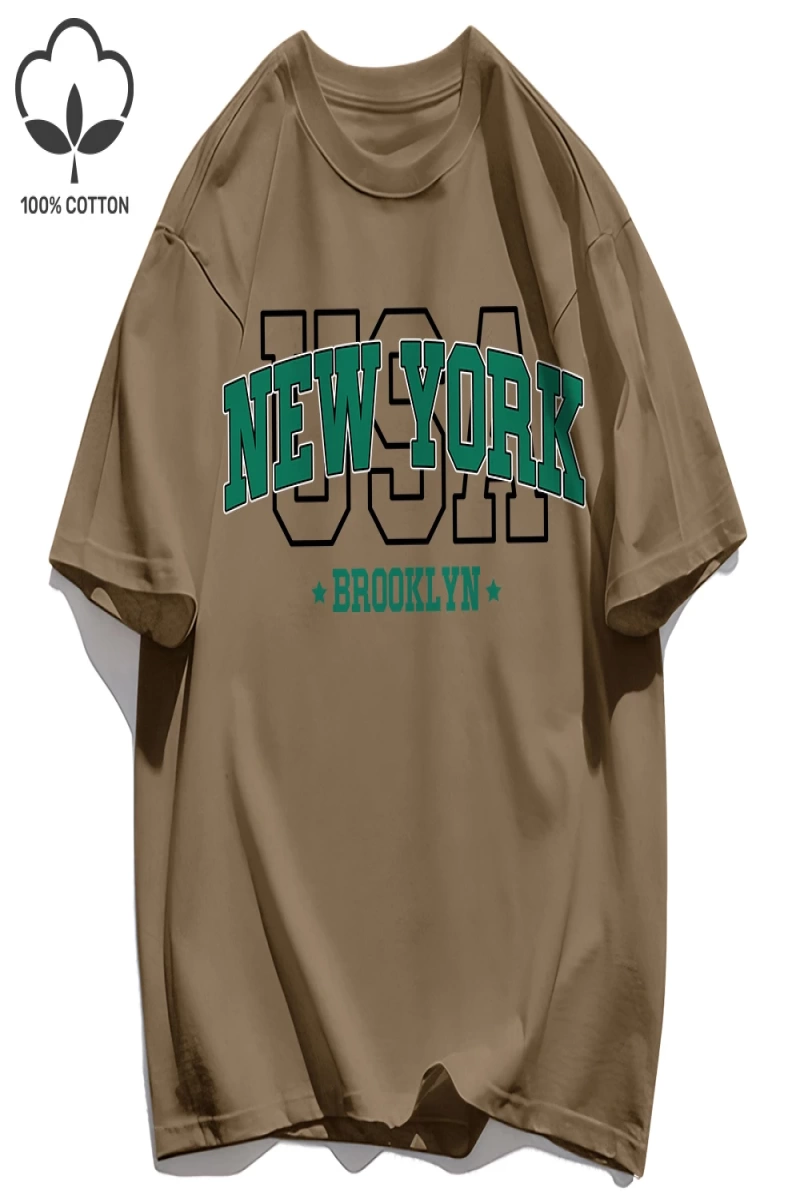 Y2k Vintage Tişört Tee Abd New York Brookl Yn Baskı