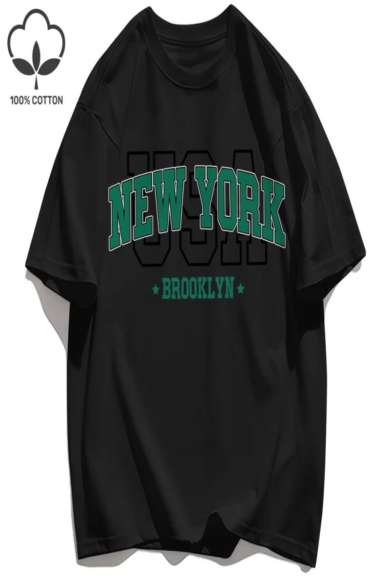 Y2k Vintage Tişört Tee Abd New York Brookl Yn Baskı