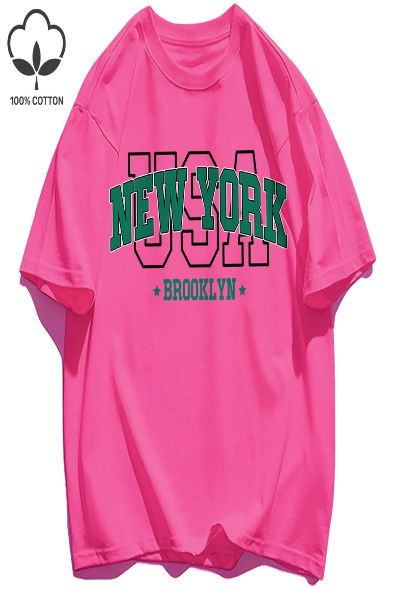 Y2k Vintage Tişört Tee Abd New York Brookl Yn Baskı