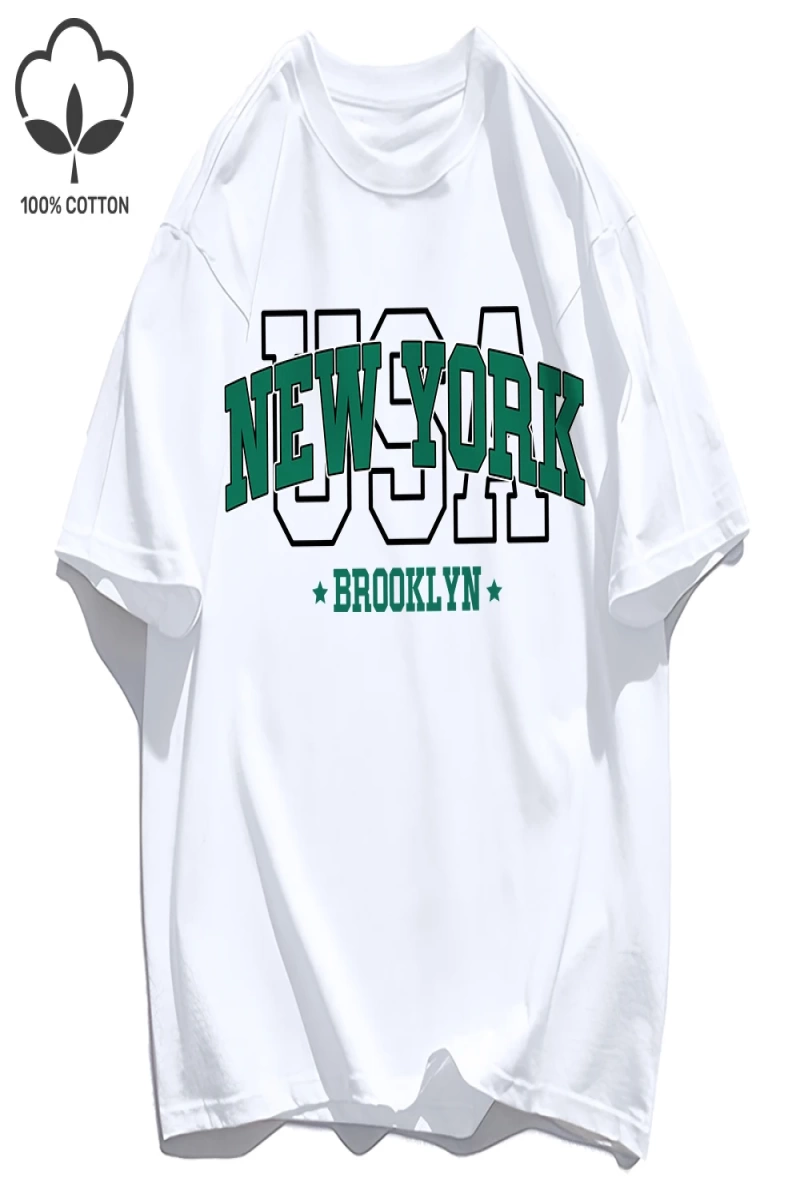 Y2k Vintage Tişört Tee Abd New York Brookl Yn Baskı
