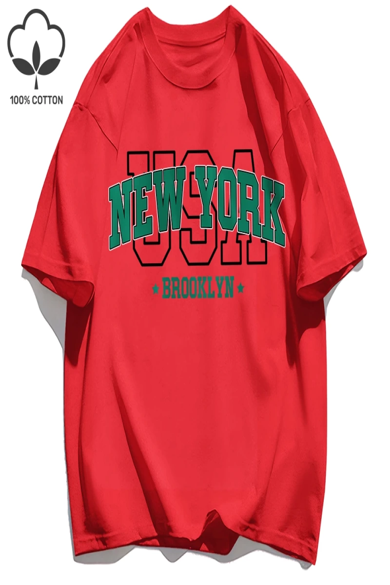 Y2k Vintage Tişört Tee Abd New York Brookl Yn Baskı