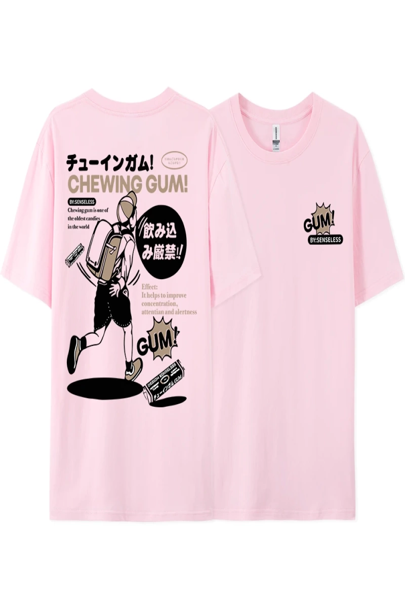 Y2k Vintage Tişört Tee Ağır saf pamuk japon çizgi roman