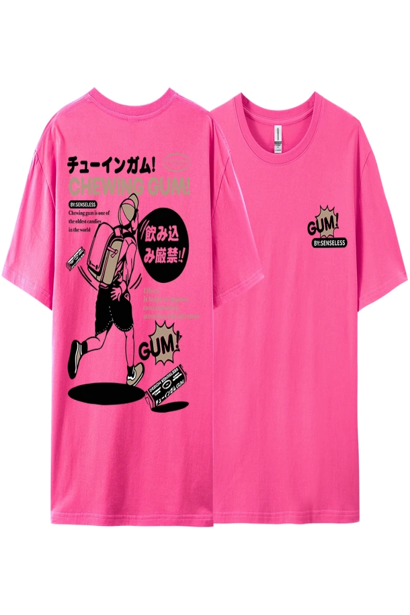 Y2k Vintage Tişört Tee Ağır saf pamuk japon çizgi roman
