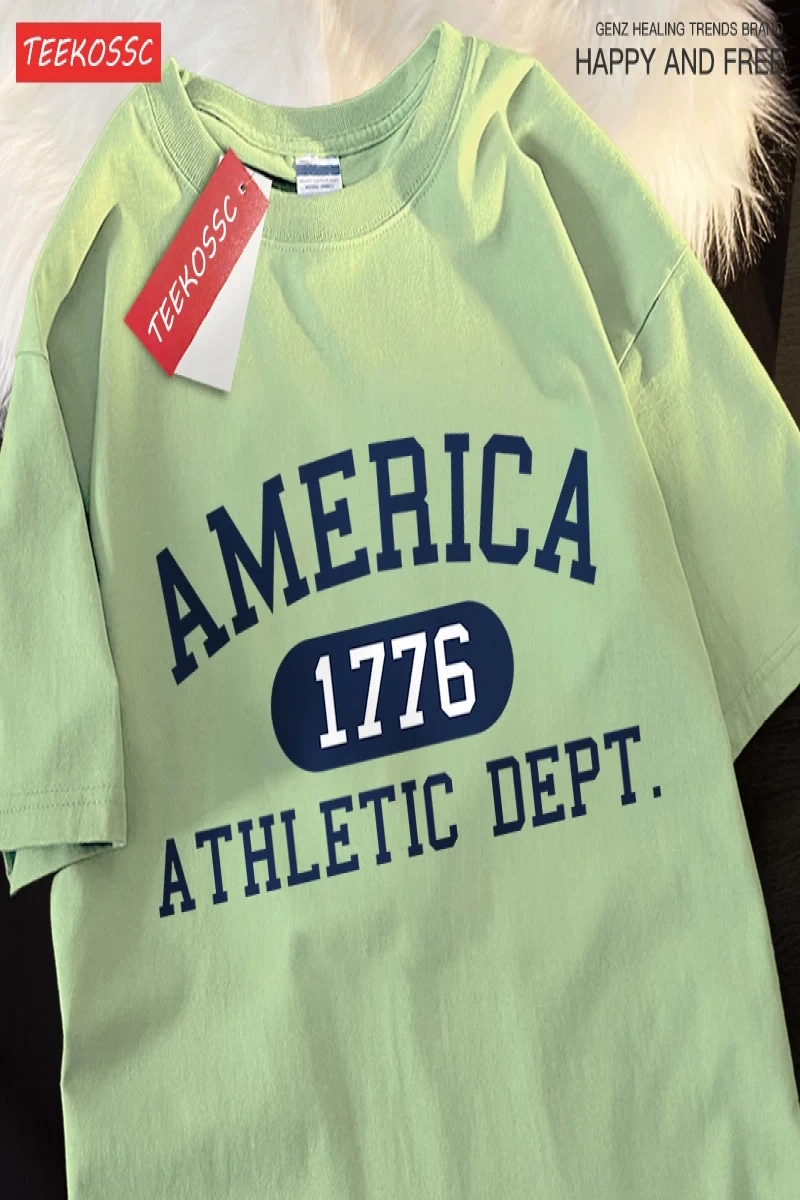Y2k Vintage Tişört Tee Amerika 1776 atletik borç mektup