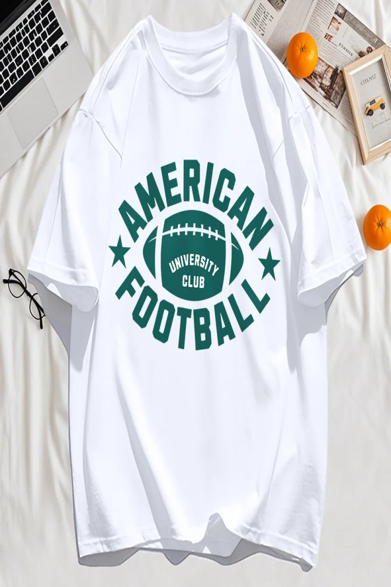 Y2k Vintage Tişört Tee Amerikan Futbolu Spor Baskılı