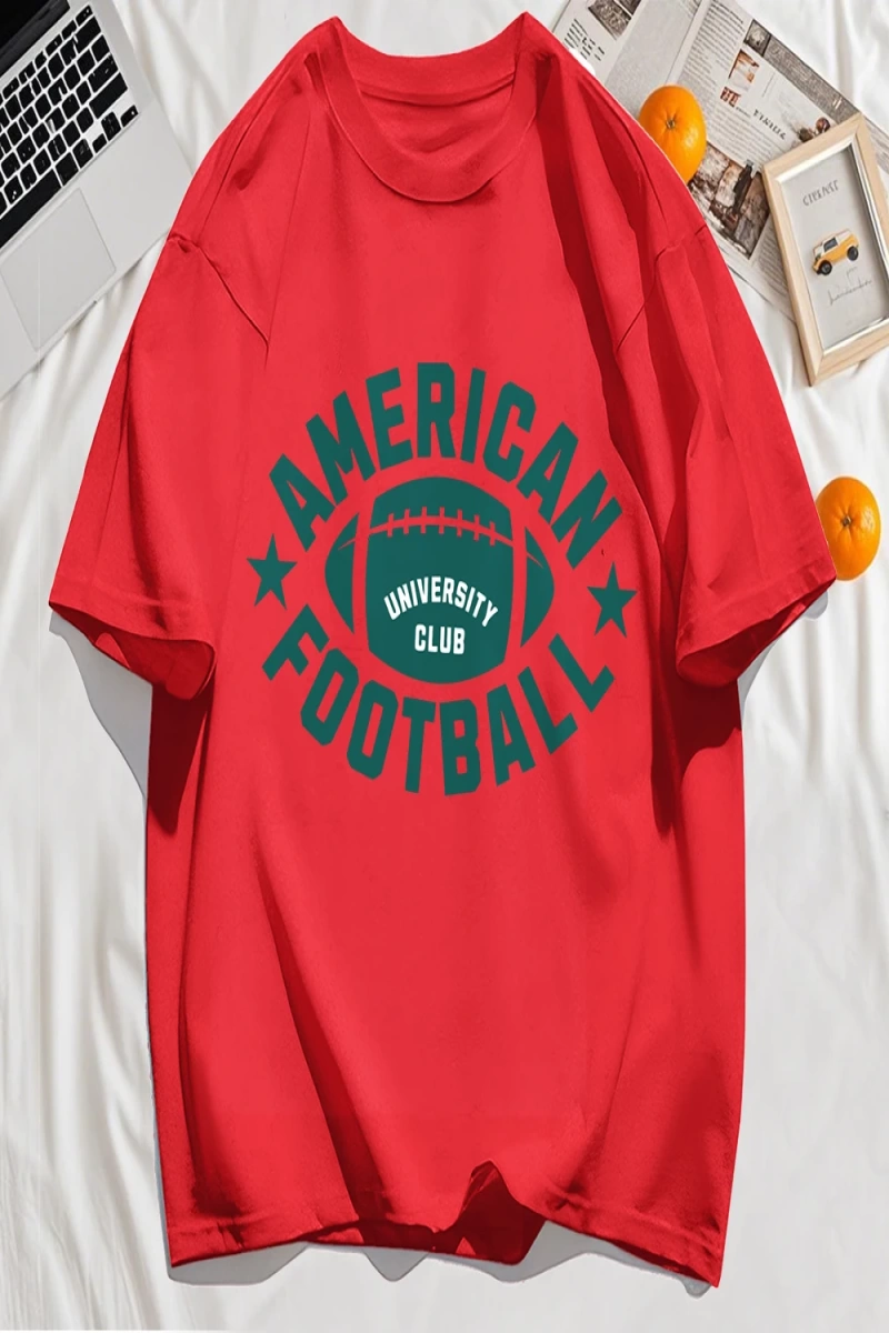 Y2k Vintage Tişört Tee Amerikan Futbolu Spor Baskılı