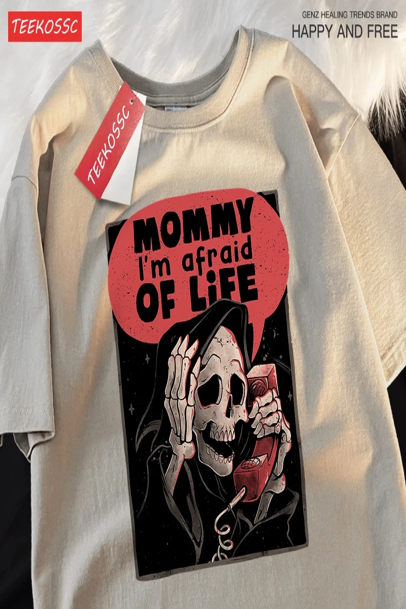 Y2k Vintage Tişört Tee Anne ben hayat korkuyor