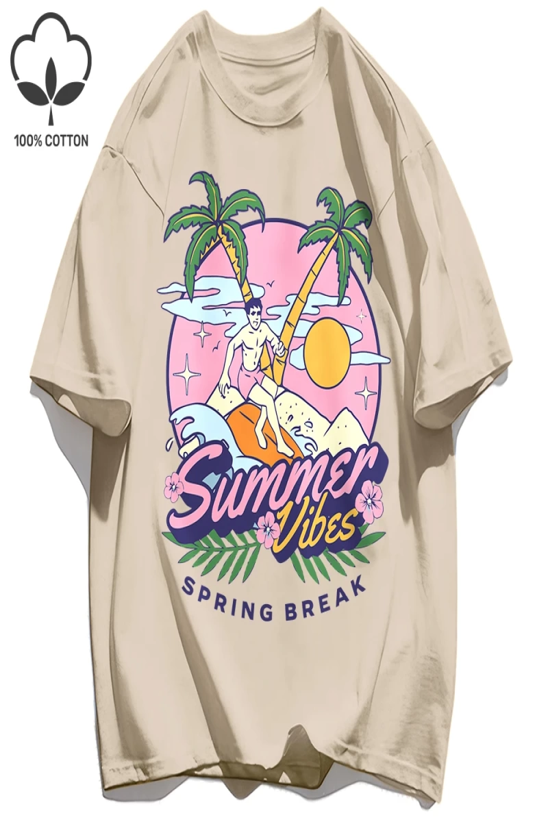 Y2k Vintage Tişört Tee Bahar Molası Desen