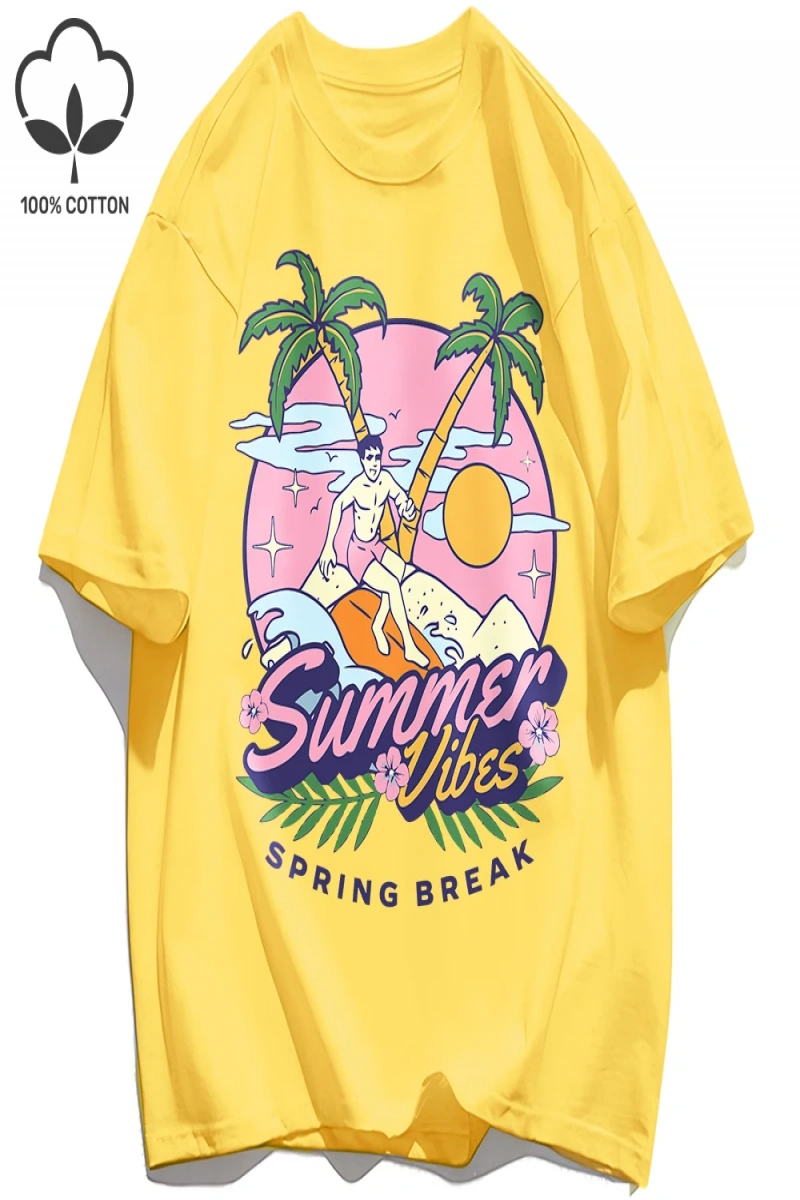 Y2k Vintage Tişört Tee Bahar Molası Desen