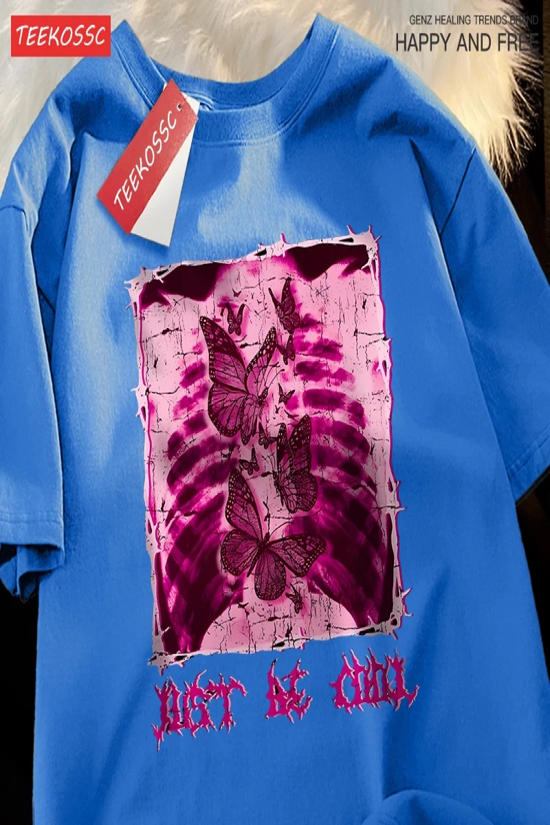 Y2k Vintage Tişört Tee Benim göbek kelebekler dolu
