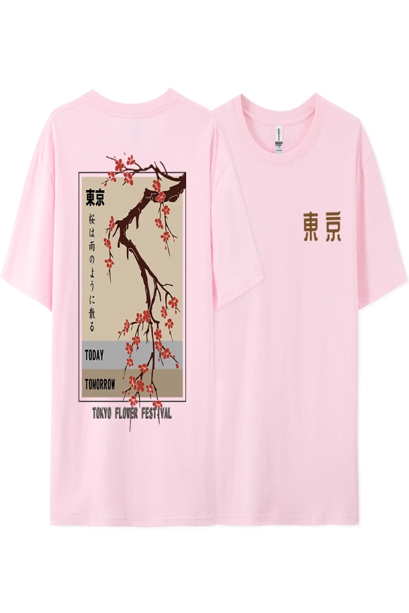Y2k Vintage Tişört Tee Bugün Yarın Tokyo Çiçek Festivali