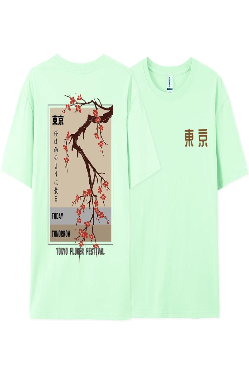 Y2k Vintage Tişört Tee Bugün Yarın Tokyo Çiçek Festivali