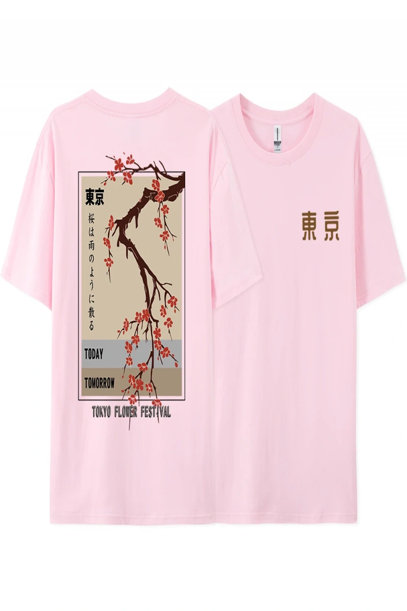 Y2k Vintage Tişört Tee Bugün Yarın Tokyo Çiçek Festivali
