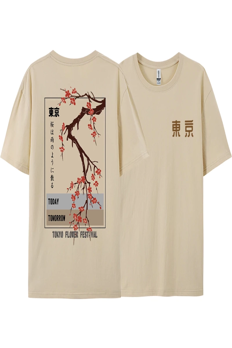 Y2k Vintage Tişört Tee Bugün Yarın Tokyo Çiçek Festivali