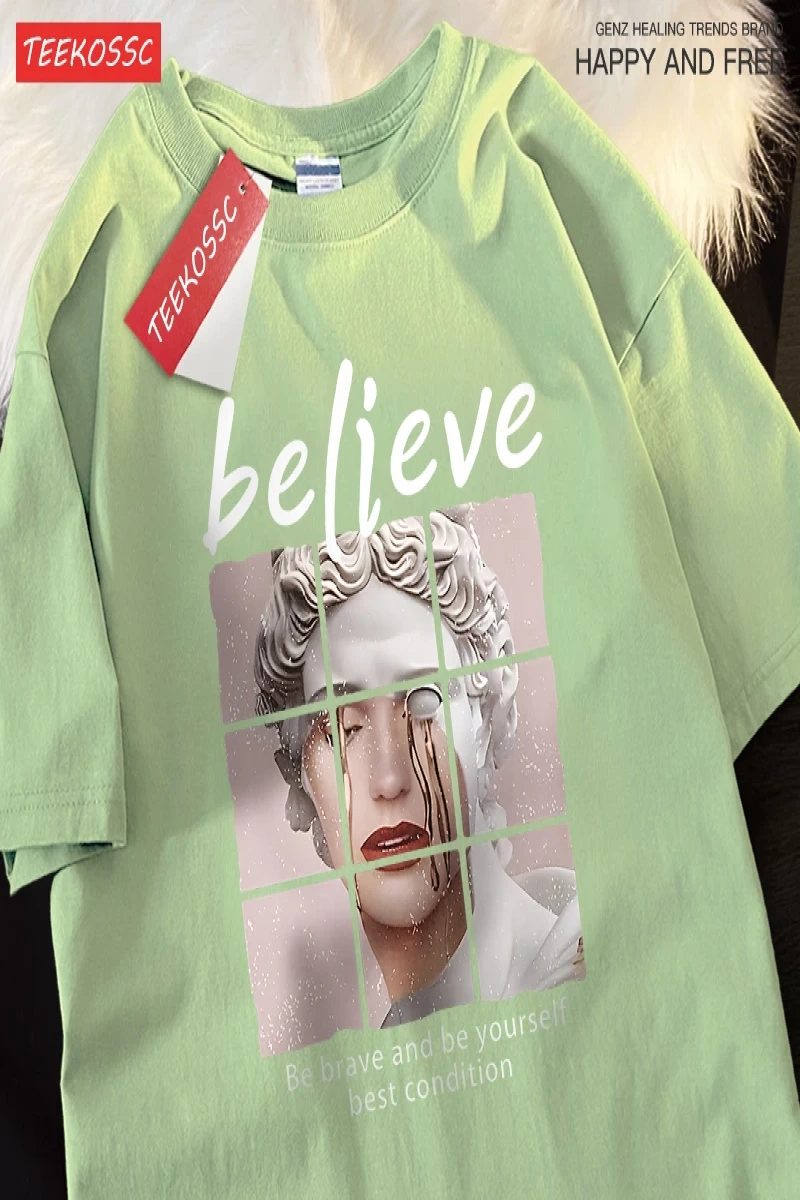 Y2k Vintage Tişört Tee Cesur olmak ve kendiniz olmak inanıyorum en iyi durumda