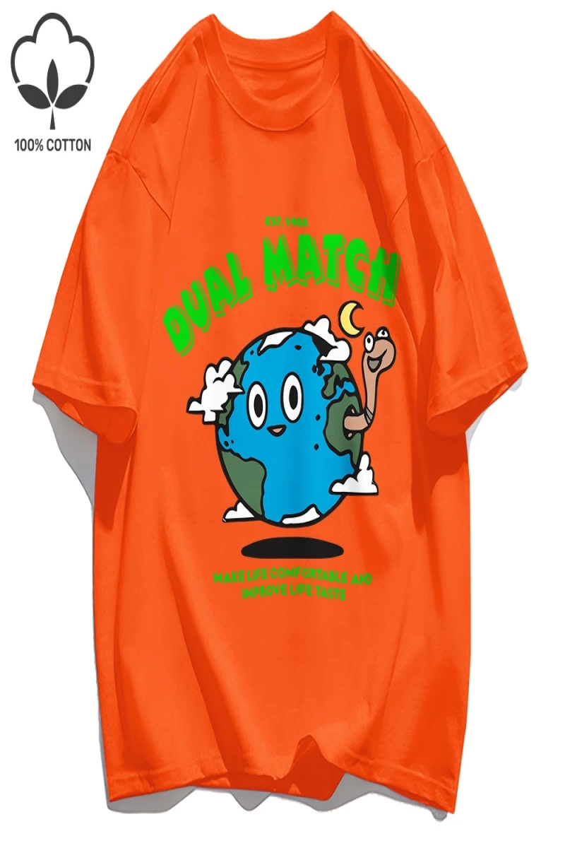 Y2k Vintage Tişört Tee Çift Maç Hayat Yapmak Rahat Baskı