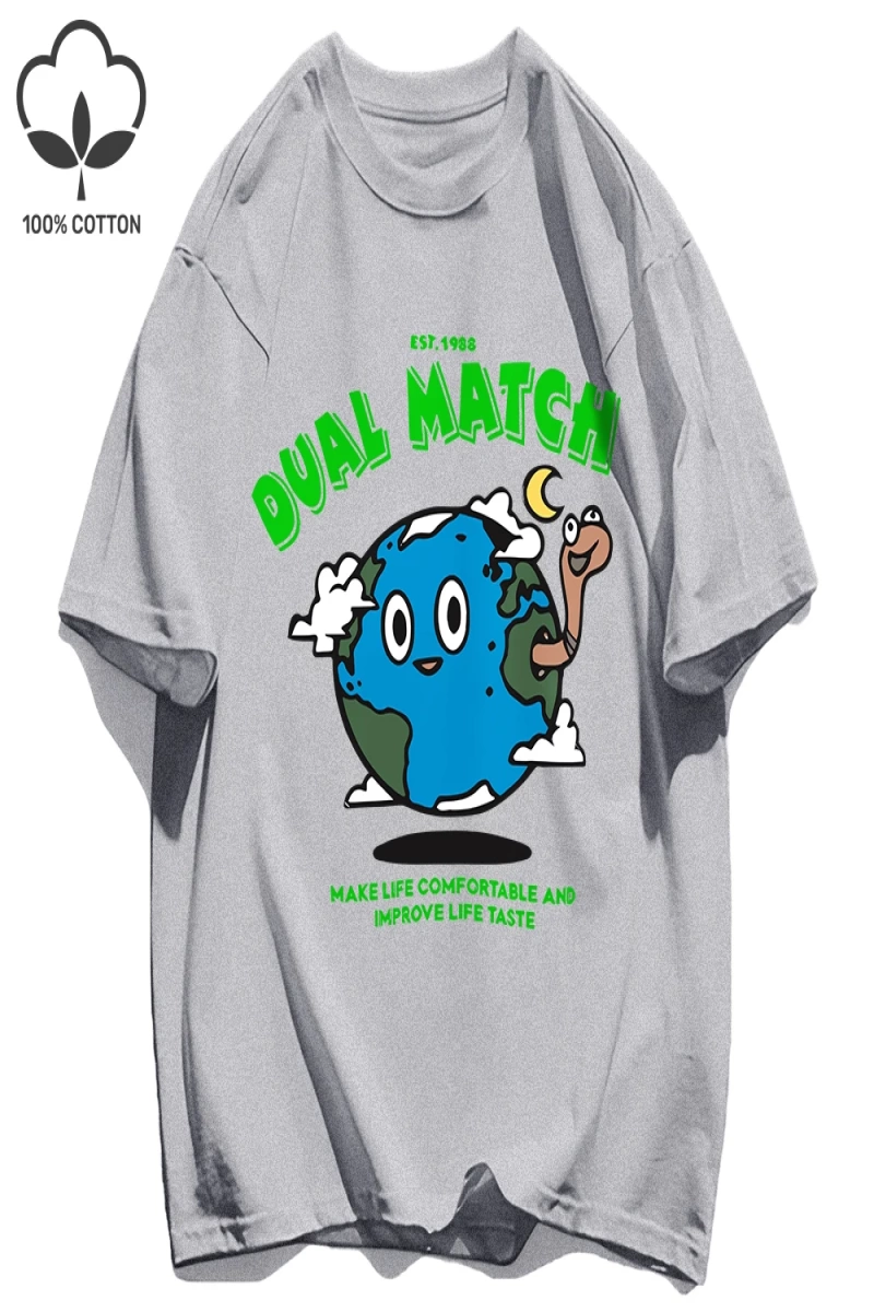Y2k Vintage Tişört Tee Çift Maç Hayat Yapmak Rahat Baskı
