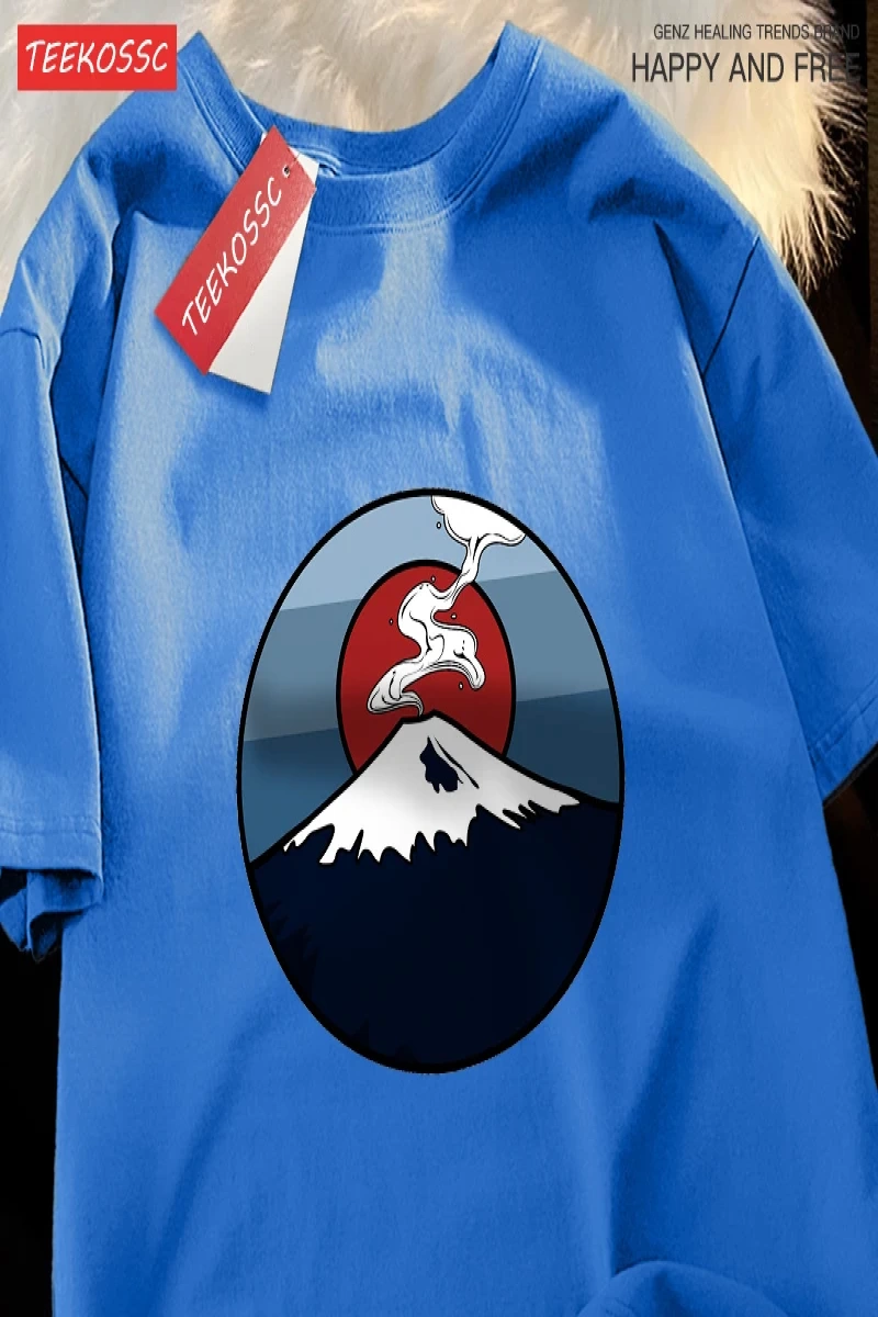 Y2k Vintage Tişört Tee Dağı Fuji patlama sahne
