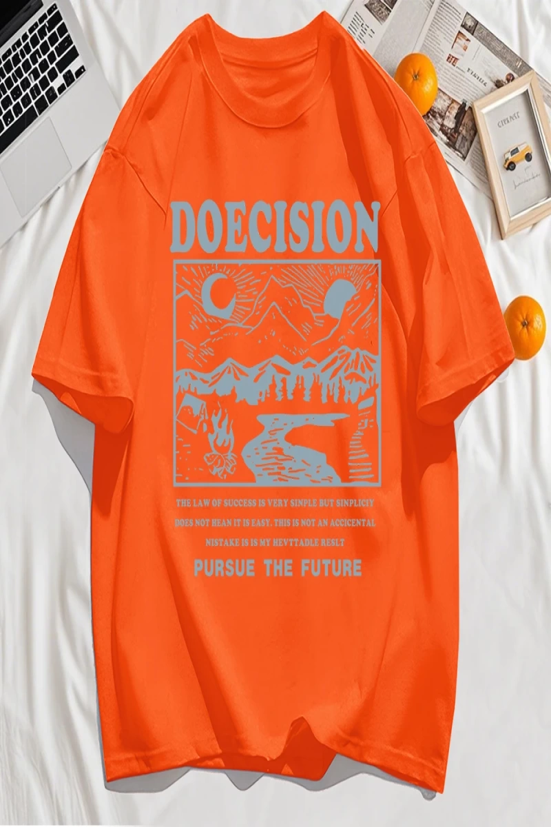 Y2k Vintage Tişört Tee Doecision Pursue Gelecek Baskı