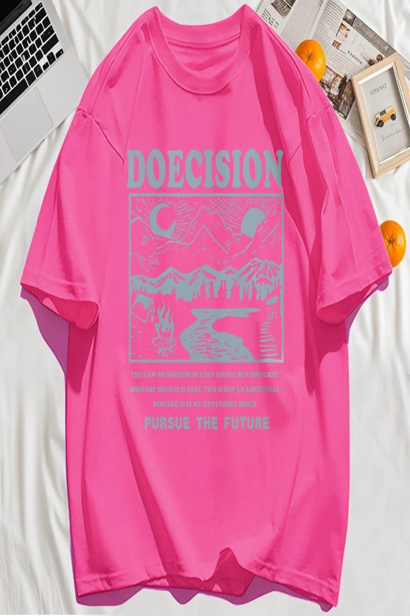 Y2k Vintage Tişört Tee Doecision Pursue Gelecek Baskı