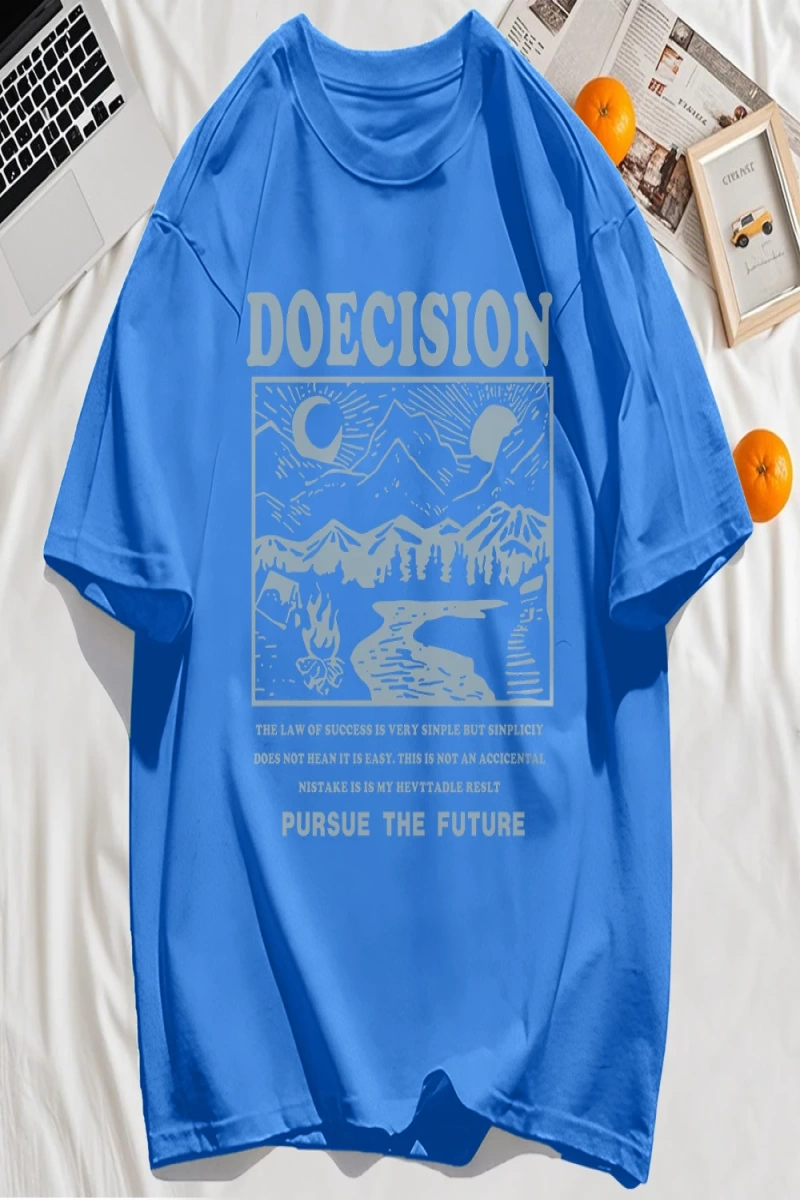 Y2k Vintage Tişört Tee Doecision Pursue Gelecek Baskı