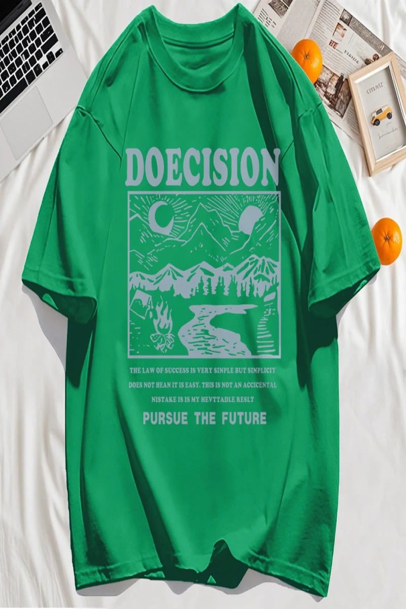 Y2k Vintage Tişört Tee Doecision Pursue Gelecek Baskı