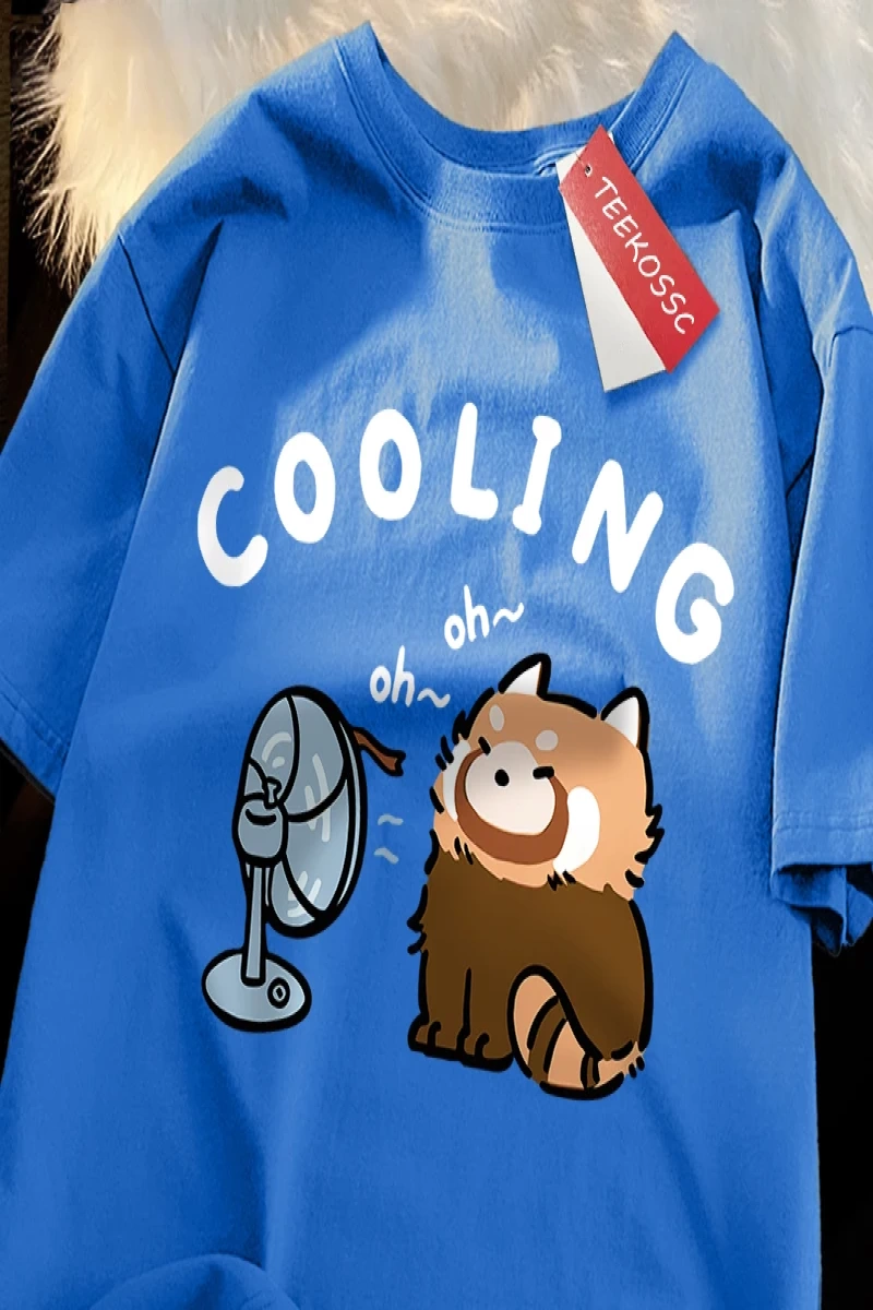 Y2k Vintage Tişört Tee Eğlenceli rakun üfleme bir Fan