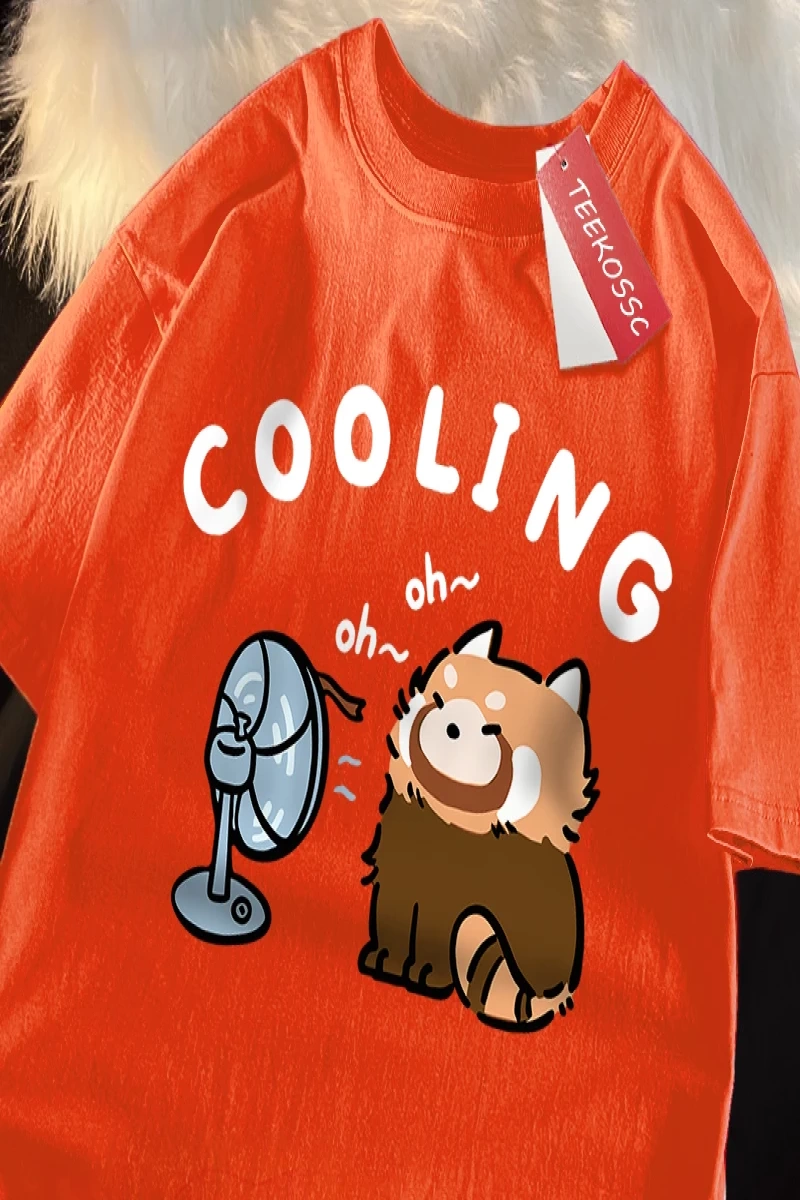 Y2k Vintage Tişört Tee Eğlenceli rakun üfleme bir Fan