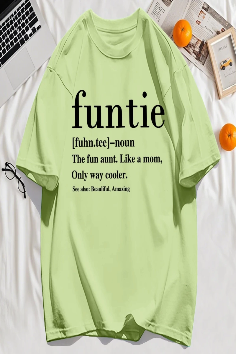 Y2k Vintage Tişört Tee Funtie Anne Gibi Eğlenceli Teyze Baskı