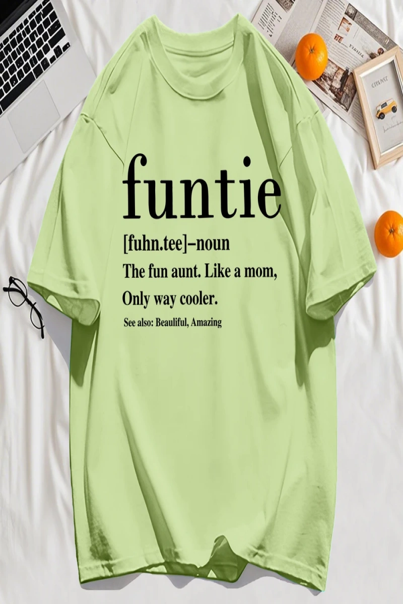 Y2k Vintage Tişört Tee Funtie Anne Gibi Eğlenceli Teyze Baskı