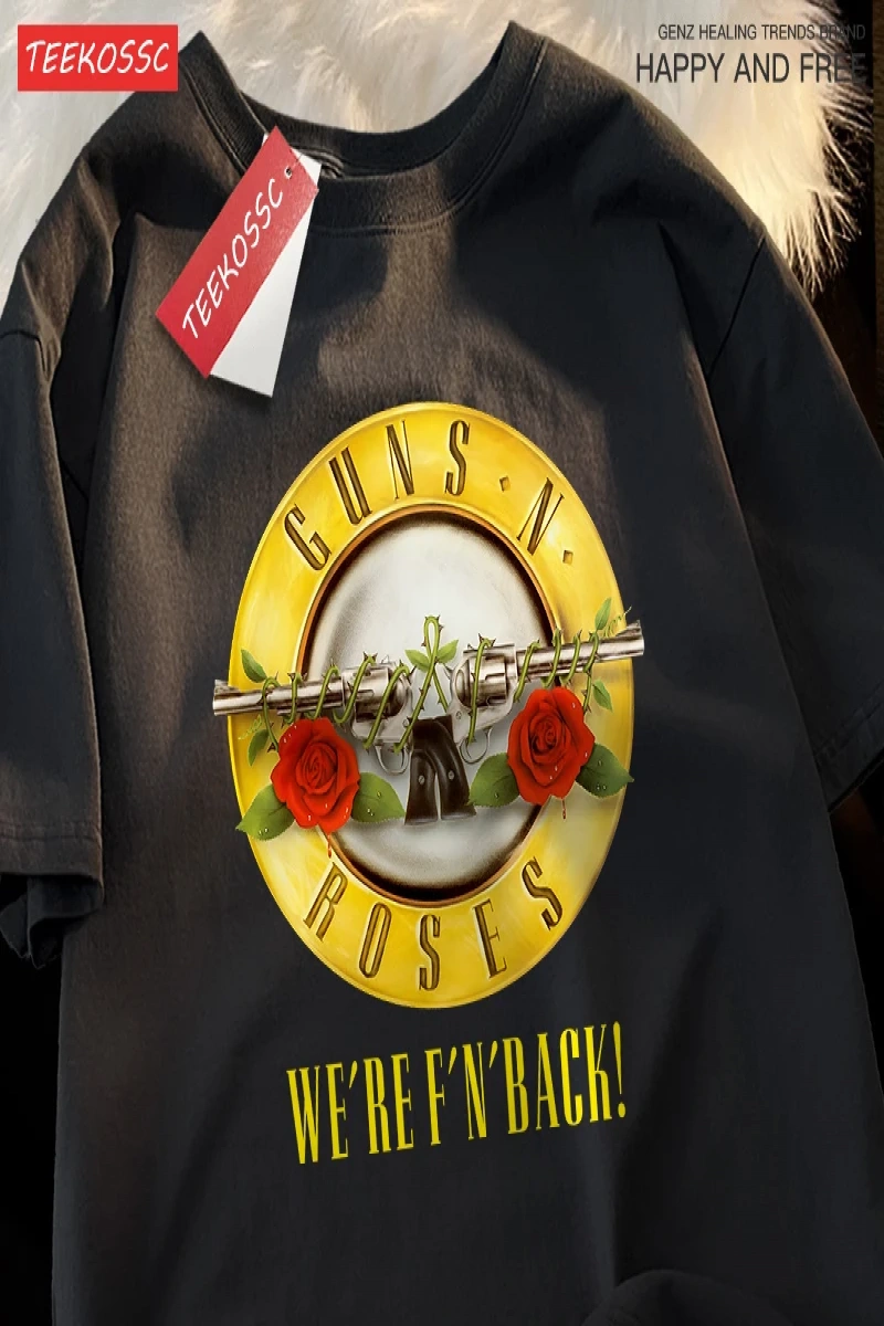 Y2k Vintage Tişört Tee Guns n roses biz geri
