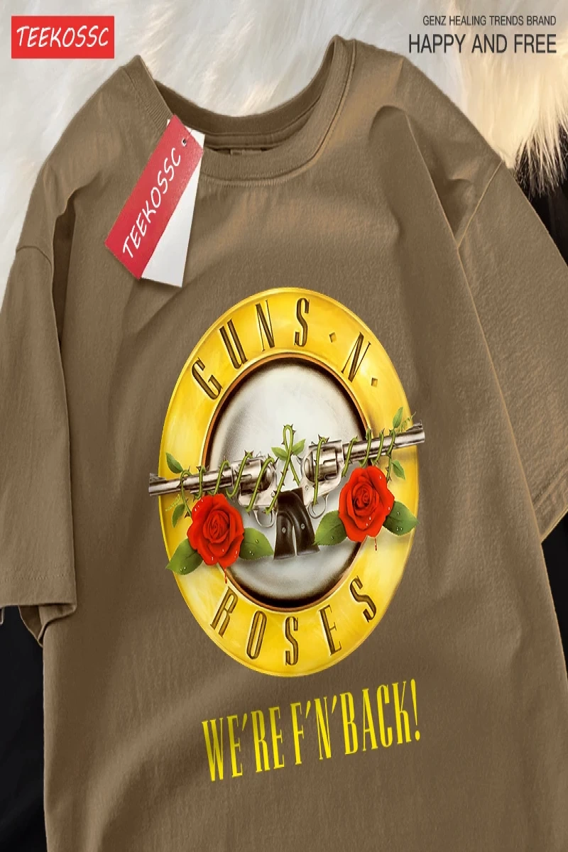 Y2k Vintage Tişört Tee Guns n roses biz geri