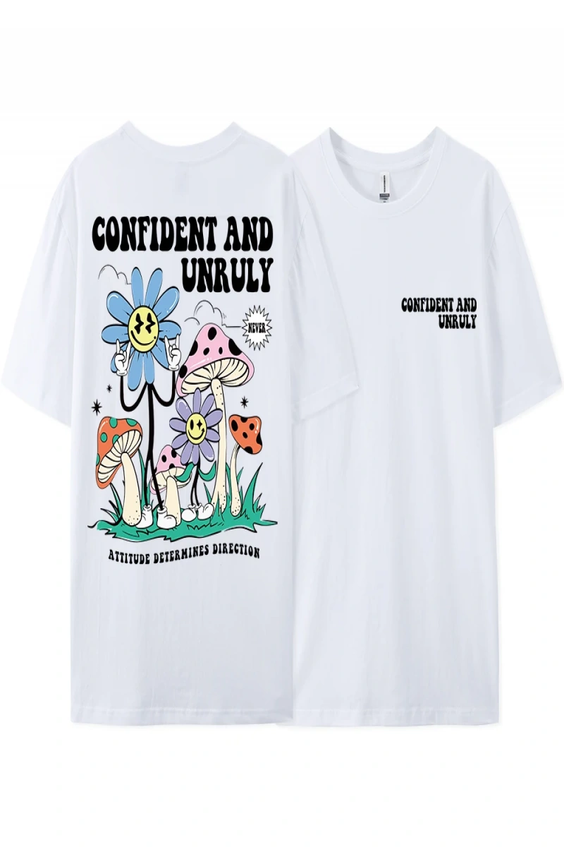 Y2k Vintage Tişört Tee Kendinden emin ve kaba tutum belirler yön