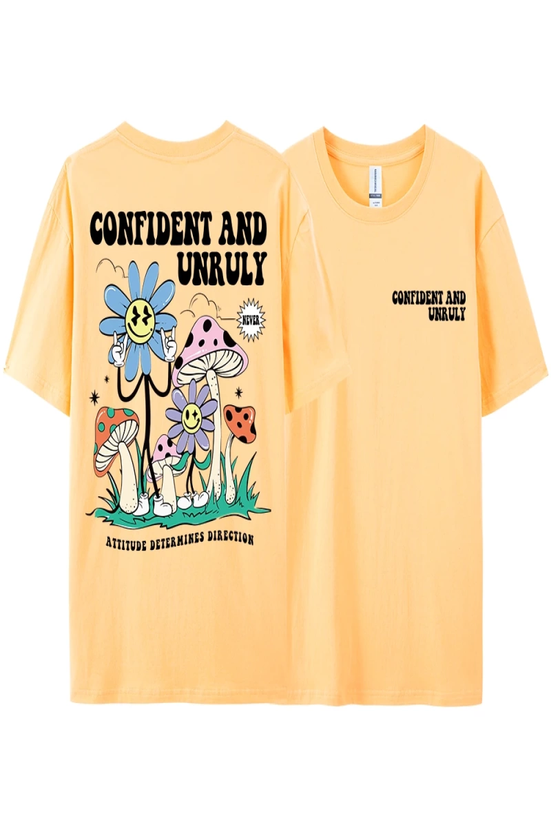 Y2k Vintage Tişört Tee Kendinden emin ve kaba tutum belirler yön