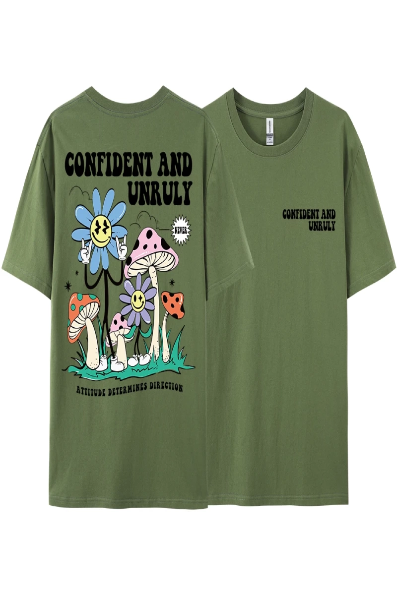 Y2k Vintage Tişört Tee Kendinden emin ve kaba tutum belirler yön