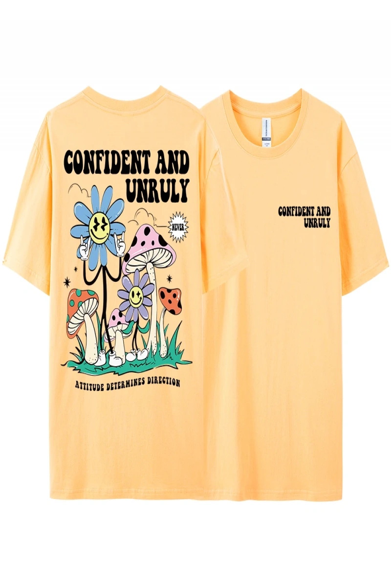 Y2k Vintage Tişört Tee Kendinden emin ve kaba tutum belirler yön