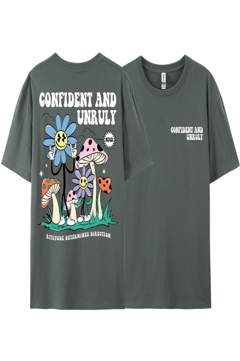 Y2k Vintage Tişört Tee Kendinden emin ve kaba tutum belirler yön