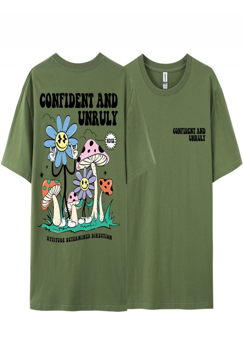Y2k Vintage Tişört Tee Kendinden emin ve kaba tutum belirler yön