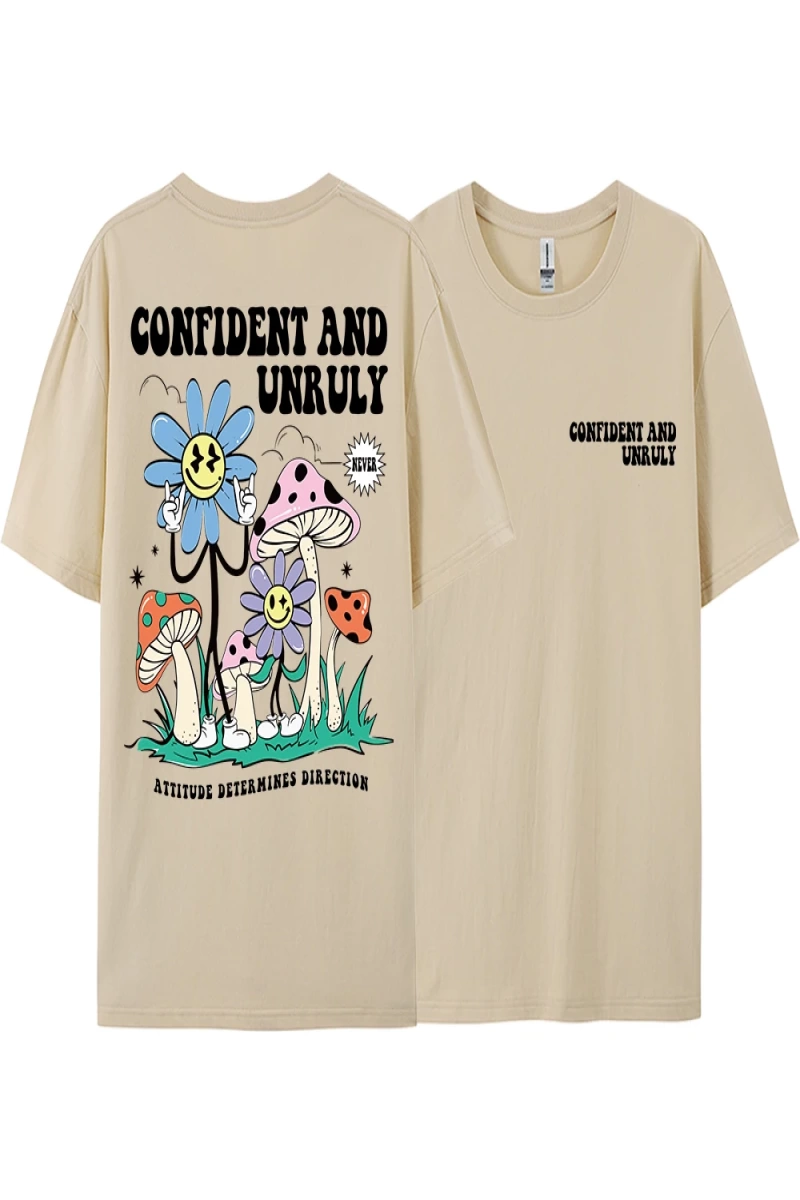 Y2k Vintage Tişört Tee Kendinden emin ve kaba tutum belirler yön